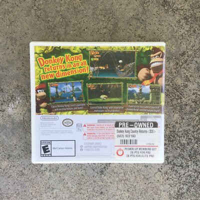 Donkey Kong Country Returns 3D (Nintendo 3DS) Nintendo Selects Complete Game