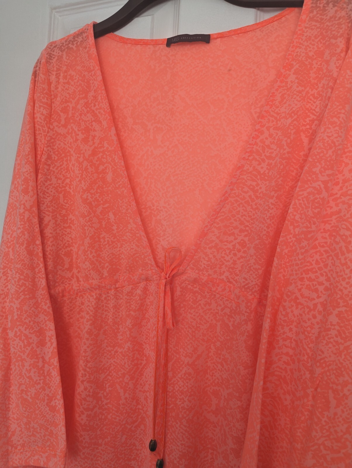 Ladies M&S Coral Beach Cover Up Size XL 18 ️ eBay