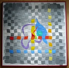 MIXED MEDIA MODERN EXPRESSIONIST ABSTRACT ABSTRACTION - OLD VINTAGE & LISTED ART