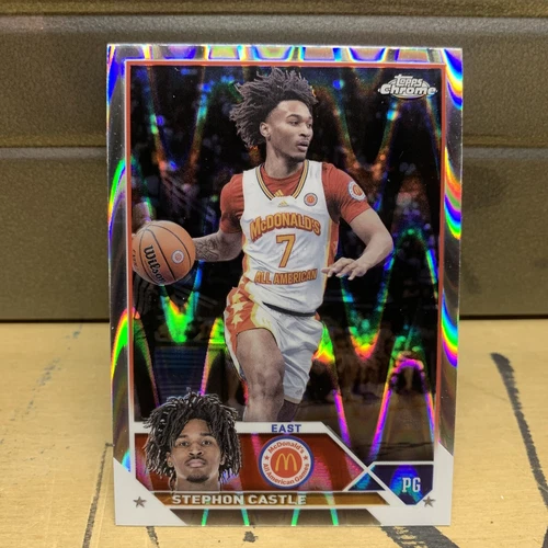 2023 Topps Chrome Stephon Castle 4 Raywave Silver Refractor Rookie Rc McDonalds 