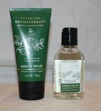 Bath  Body Works Aromatherapy Eucalyptus Spearmint Body Cream  Wash Travel Set