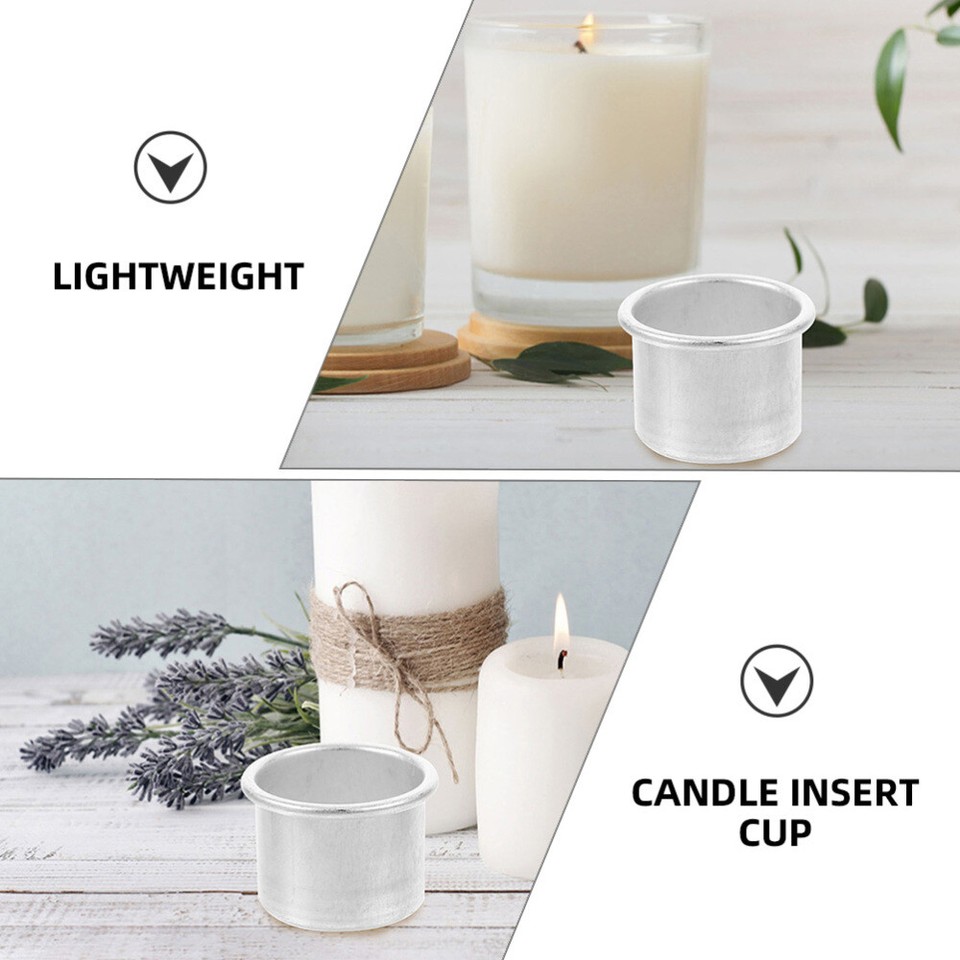 20pcs Candlestick Cup Candlestick Holder Cup Candle Cup Metal Candle