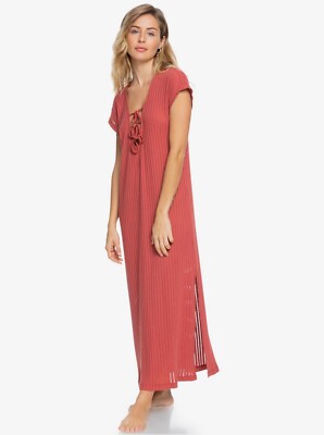 Roxy Summer Pink Wave Dress - Marsala / L
