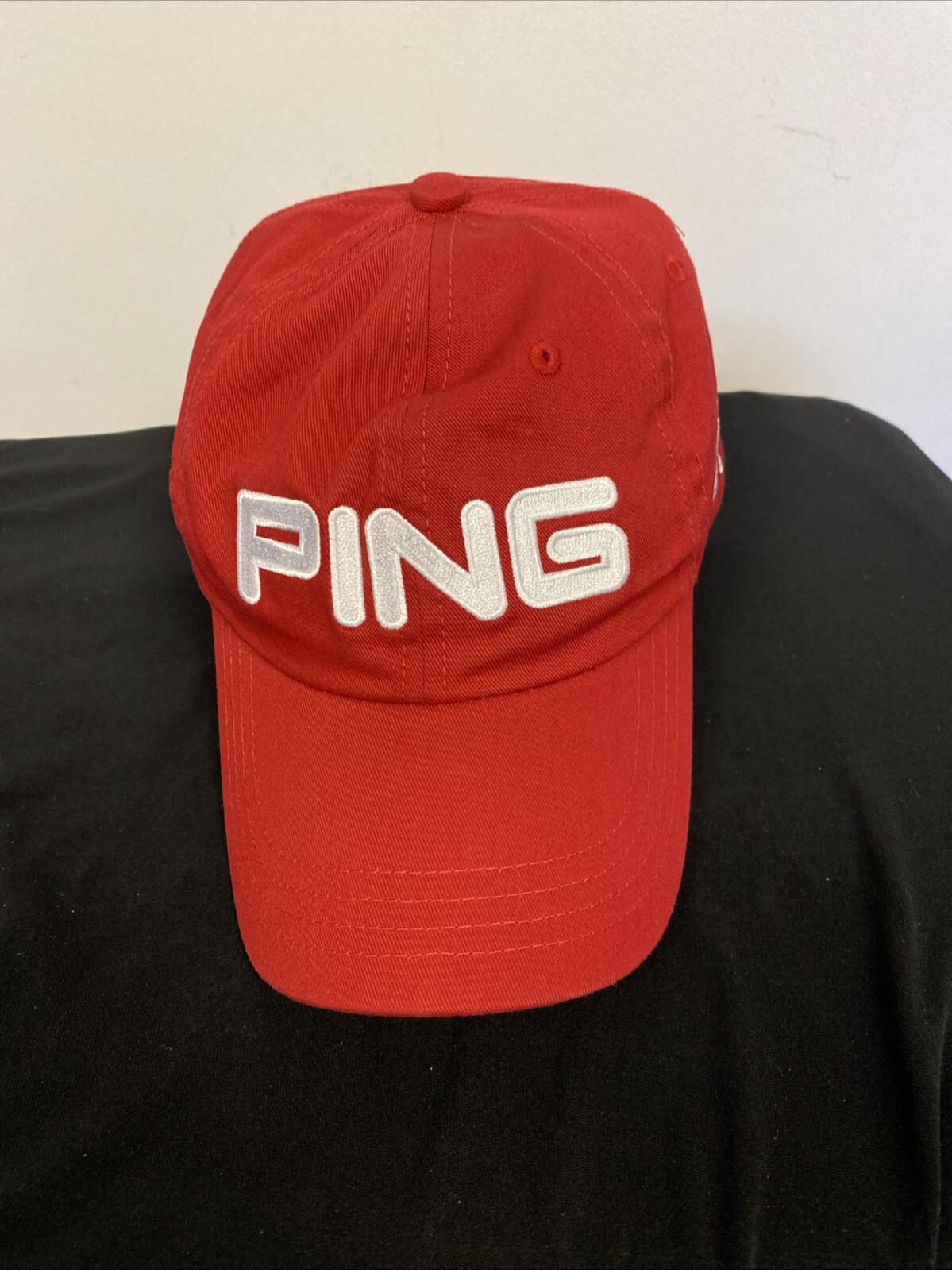 Ping Ranger Hat PING G5 Hat Cap Red Embroidered Logo Spellout Black Strapback Golf /614 ...