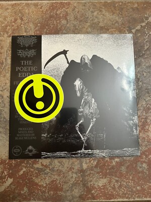 Disembodied Tyrant & Synestia The Poetic Edda BLACK WHITE SPLATTER