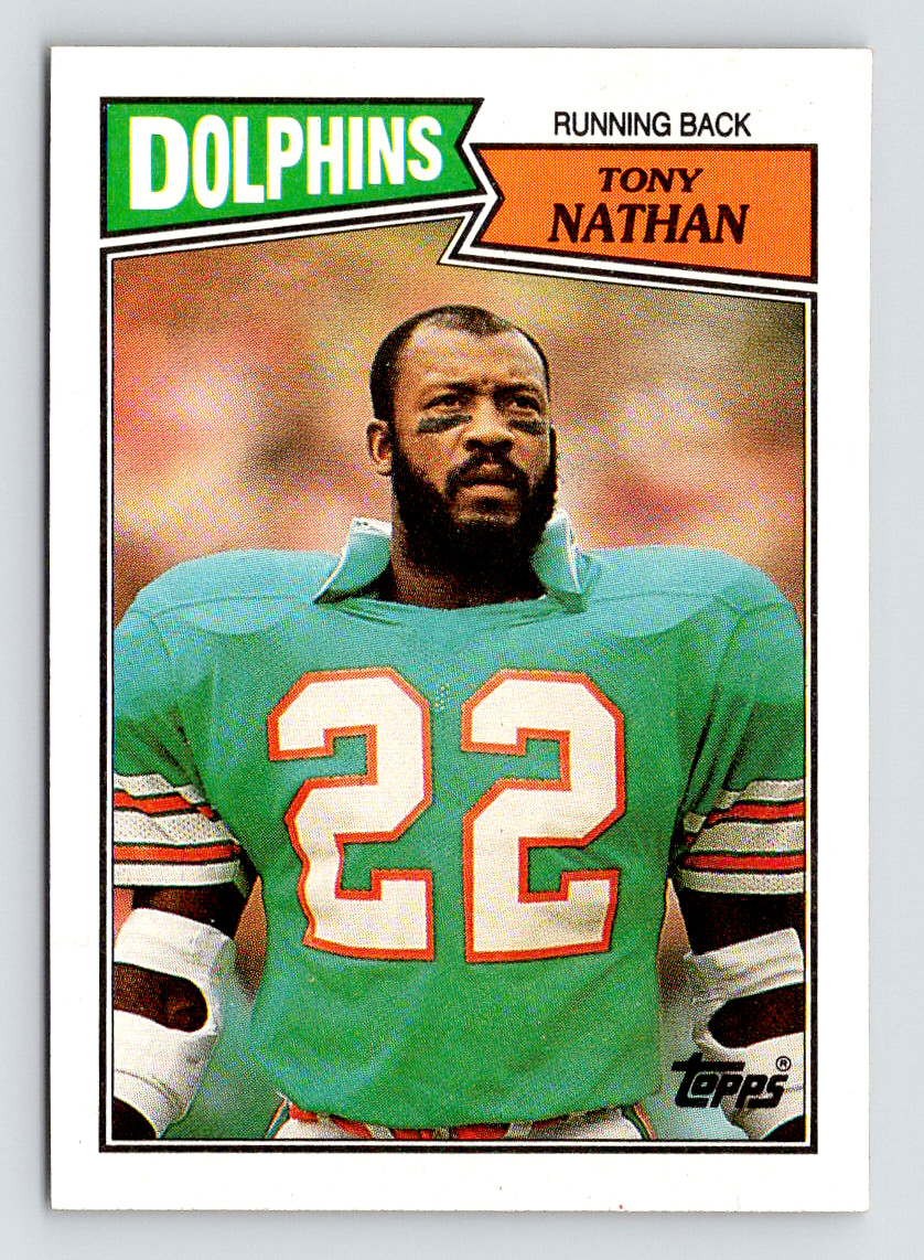 1987 Topps Card, #235 Tony Nathan, Miami Dolphins Walk of Famer