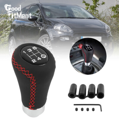 Für Fiat Grande Punto 199 Schaltknauf Schalthebel Schaltknopf PU Leder 5 Gang