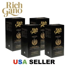 4 RICH GANO Gold Black Coffee Premium Gourmet Ganoderma Mushroom 100%
