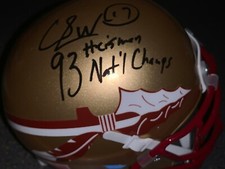 CHARLIE WARD  FLORIDA STATE SEMINOLES 93 HEISMAN / NATL CHAMPS PSA SCHUTT MINI 
