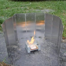 2X Faltbar Windschutz 10 Platte für Campingkocher Gaskocher Herd Feuer Outdoor
