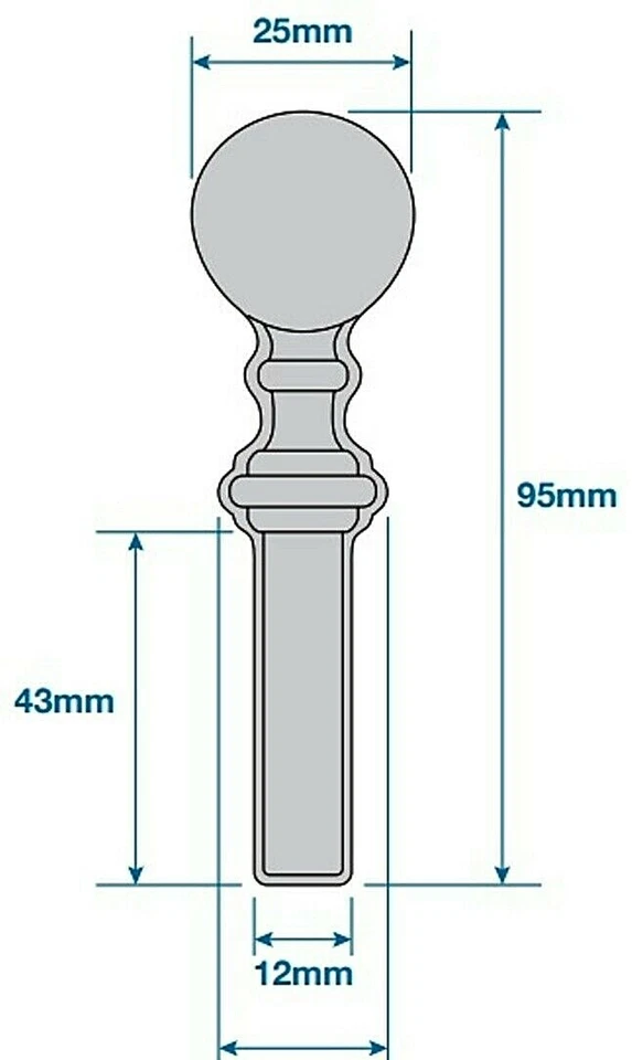 20 Metal Weldable Ball Top Rail Heads Wrought Iron Spheres Gates Railings Fence - Image 4 of 4