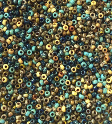 11/0 Earthly Medley Picasso Miyuki Japanese Glass seed Beads -20Grams