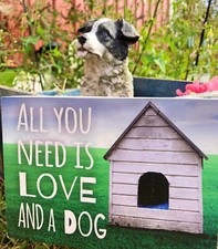 5  x7  Wooden Dog Placard