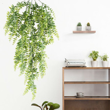 Guirnalda de Begonia Hoja de Hiedra Colgante Artificial Vid Verde Follaje Plantas Decoración