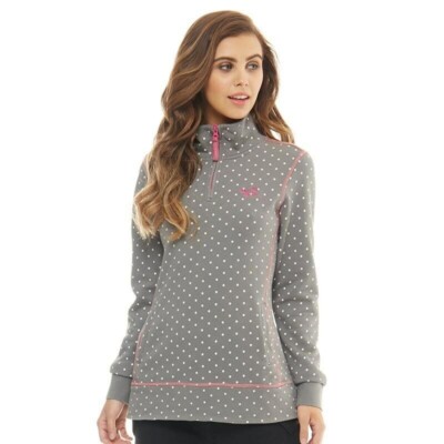 Urban Beach Womens Lala 1/4 Zip Sweatshirt Grey UK 8 JS9 HH 09