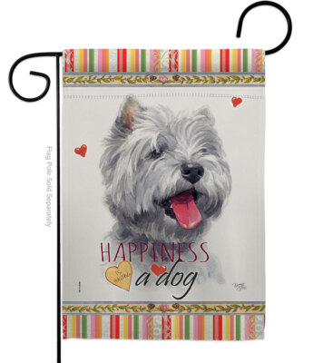 #ad Westie Happiness Is Having A Dog Flag $23.95