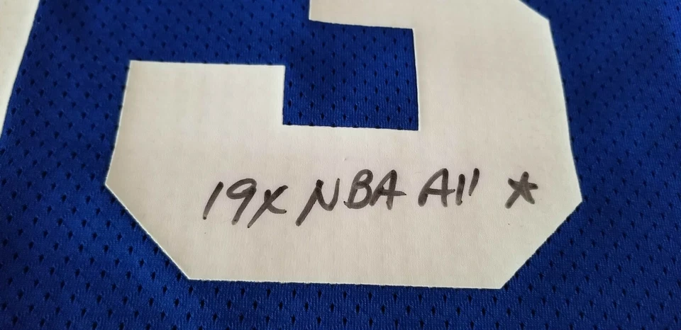 Kareem Abdul Jabbar authentic  Blue All star game jersey autographed Beckett - Image 3 of 4