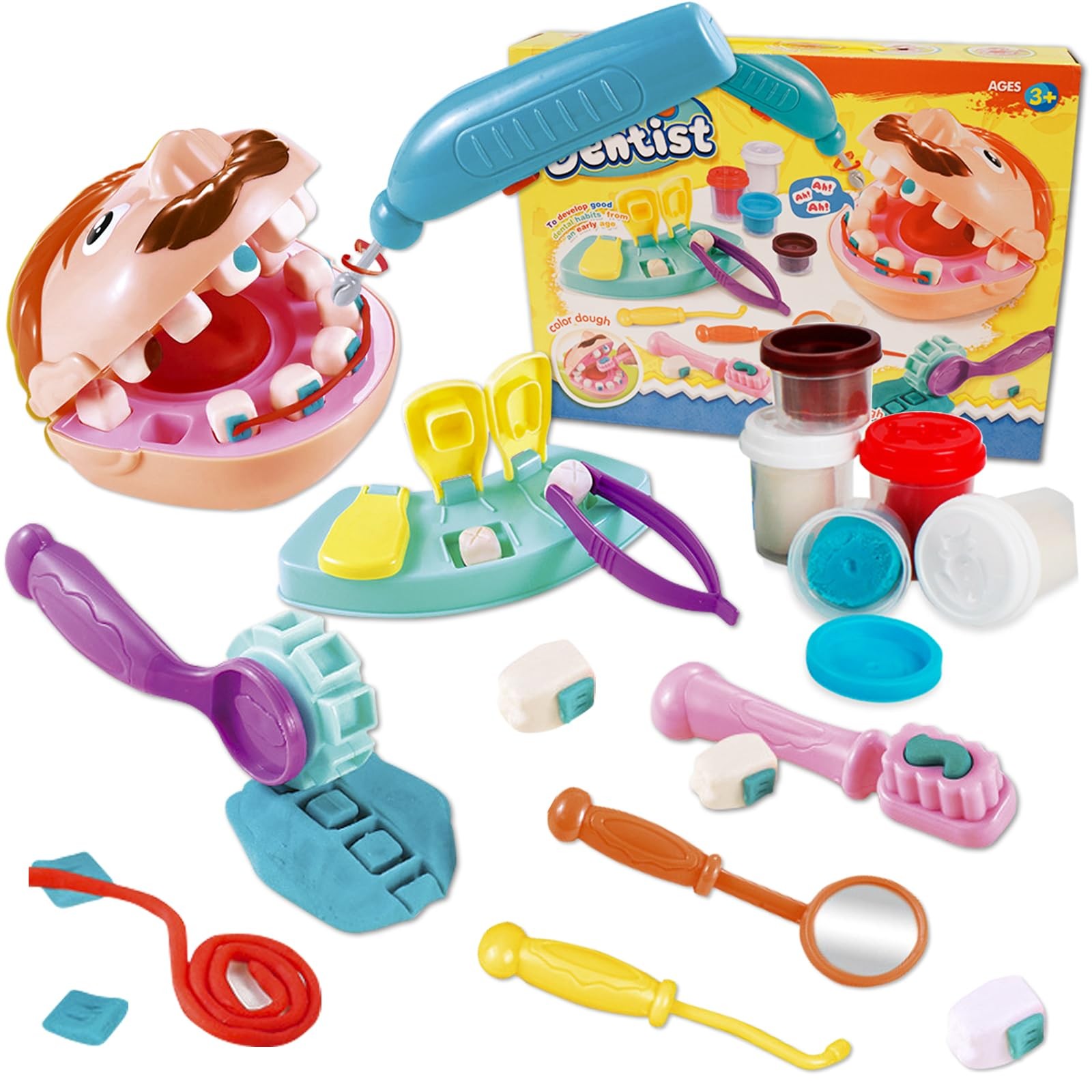 Pâte à modeler dentiste jouets créatifs et kit accessoires éducatifs pour enfant