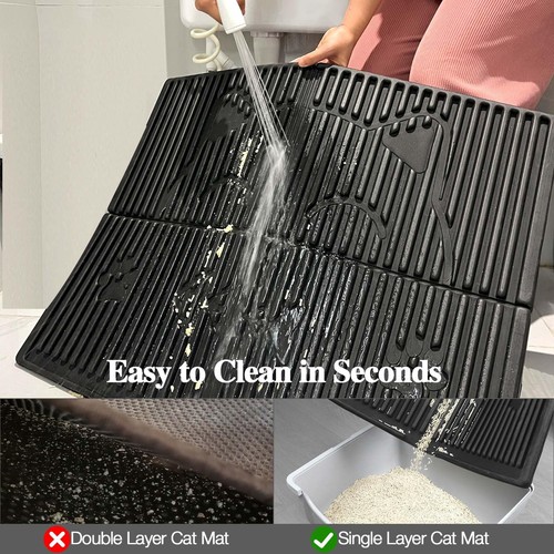 Cat Litter Mat 31”x24” Large Litter Catcher Mat Waterproof Urine Litter Trapp... - Picture 5 of 6