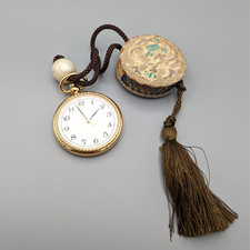 SEIKO 7N01  9A40 Quartz Pocket Watch Gold Vintage   1993C / Japan Seller