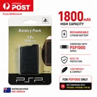 1800mAh Battery Pack for Sony PSP 1000 Console Replacement Rechargeable