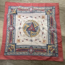 Vintage Wamcraft Native American or Southwestern Pattern Bandana Made in USA