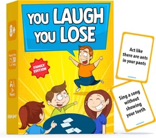 You Laugh You Lose Game - Funny Charades Kids Games - Board Games for Kids & Tee