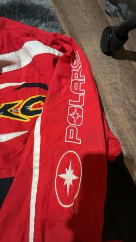 Vtg Pure Polaris Indy Snowmobile Jacket Mens Sz L Red XC Edge - Picture 2 of 7