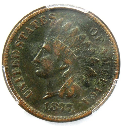 1877 Indian Cent 1C - Certified PCGS VF Detail - Rare Key Date Certified Penny!