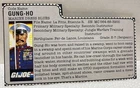 GI Joe ARAH 1987 V2 Gung-Ho Marine Dress Blues File Card Only