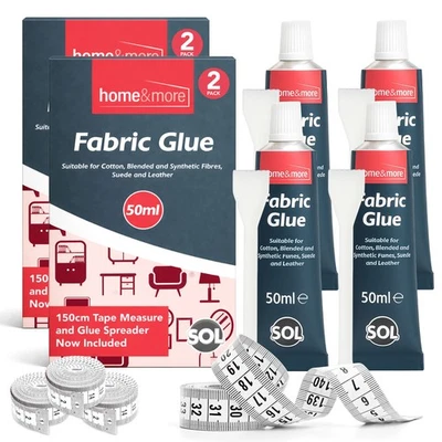 Extra Strong Fabric Glue 50ml | Washable Adhesive Repair Hemming Sewing Textile - Image 1 of 4
