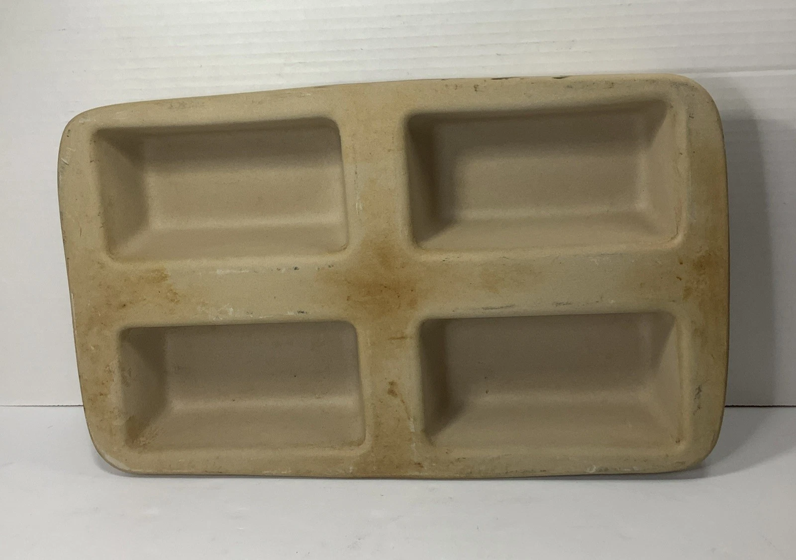 Pampered Chef Stone Mini Loaf Pan 1418 Bread Pan Stoneware