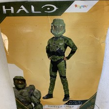 HALO Infinite Master Chief Kids Costume Jumpsuit  Mask Large 10/12