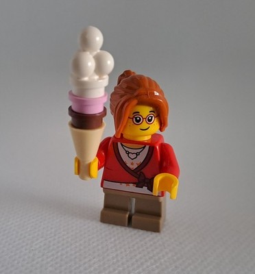 LEGO City Minifigur Kind Mädchen mit Eistüte - MOC neuwertig