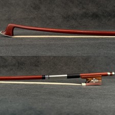 A Master Antique Pernambuco Violin Bow 4/4 Red OX Fleur-De-Lys Frog Silver Parts