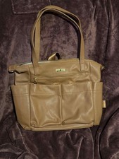 MISS FONG Diaper Bag/Large Tote/Backpack, Brown, Pre-owned