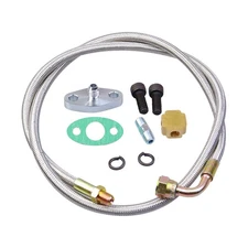 Turbo Oil Feed Line Kit with T3 T4 T60 T61 T70 1/8 PNT 90 Degree 41'' Univers...