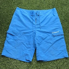Simms Solarflex Cargo Board Shorts Mens 36 Blue Outdoor Lightweight READ
