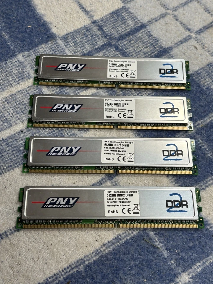 PNY 2GB DDR2 DIMM RAM & Crucial 4GB DDR3 RAM Job Lot - Image 2 of 4