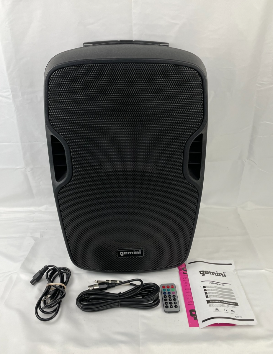 Gemini AS-08TOGO Portable Powered Bluetooth Speaker 500W Black