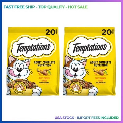 2P Temptations Audlt Chicken Flavor Dry Cat Food, 20 lb Bag