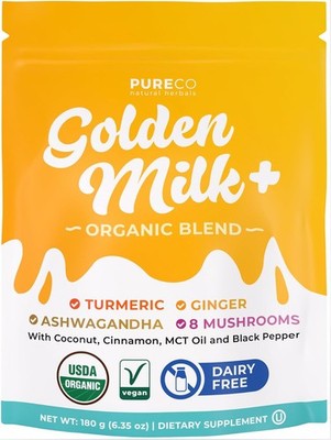 Organic Golden Milk Turmeric Latte Powder Blend with Ginger and Ashwag