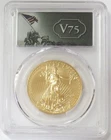 2020 W V75 LABEL BURNISHED $50 GOLD AMERICAN EAGLE 1oz PCGS SP 70 FIRST STRIKE