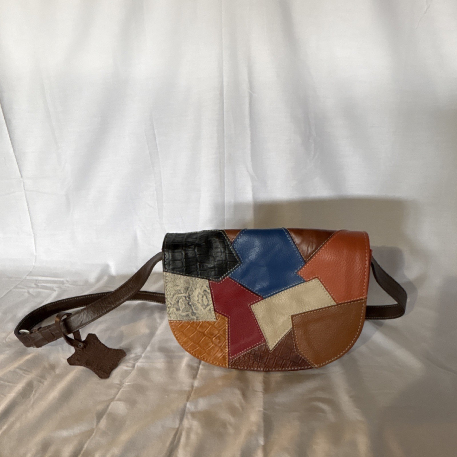 Arte Piel Handmade Patchwork Multicolor Shoulder … - image 1