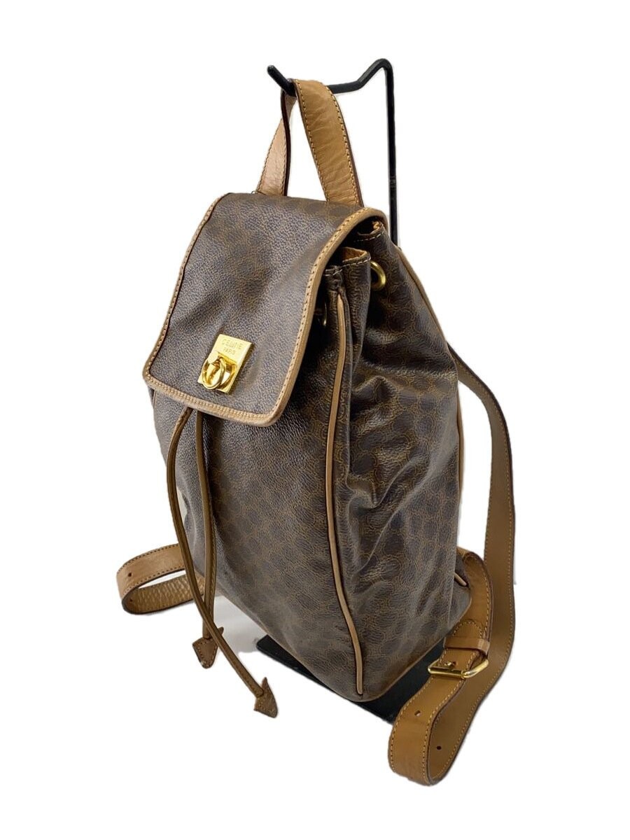 CELINE Old Celine Macadam Pattern Backpack PVC Br… - image 1