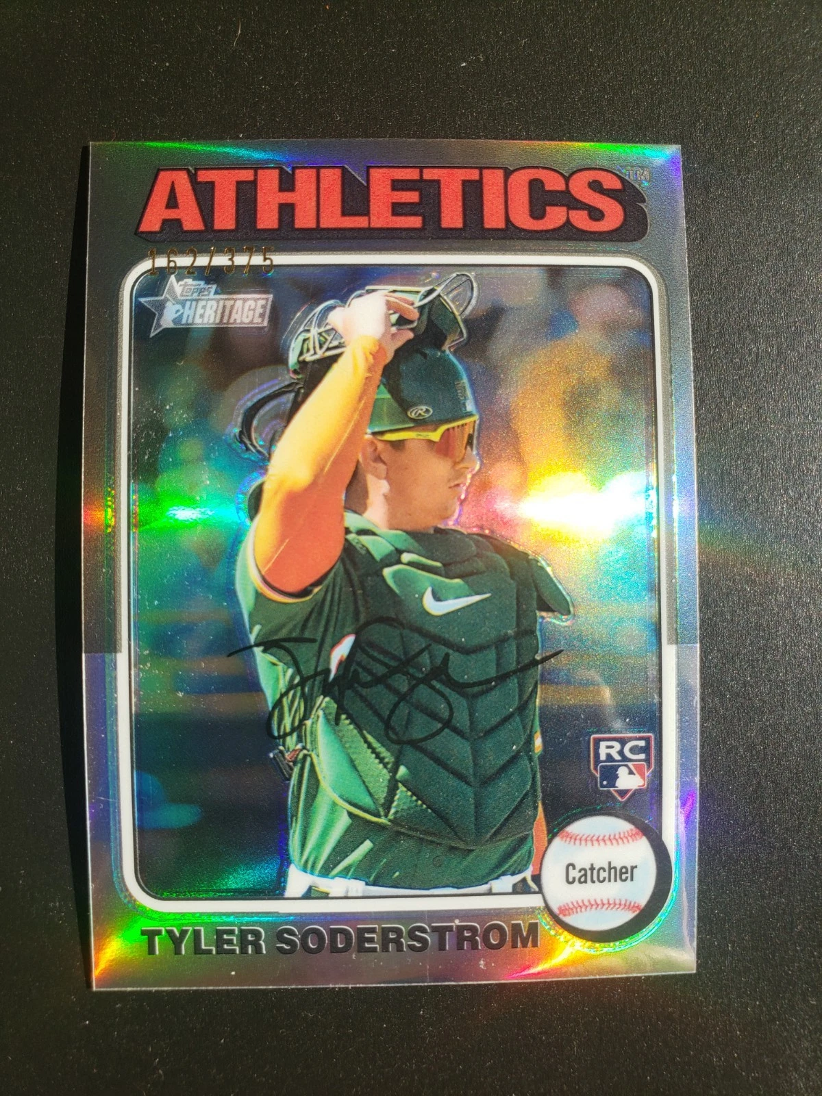 2024 Topps Heritage TYLER SODERSTROM Chrome Silver Refractor /375 Rookie! - A's