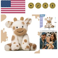 Adorable Plush Cow Toy Floppy Dairy Cattle Soft Stuffed Animal Cute Birthday ...