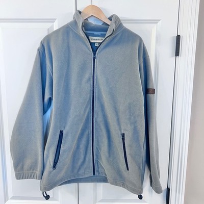 Country Trader Fleece Jacket Women's Medium Full Zip Blue Gray Pockets