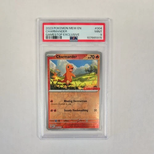 2023 POKEMON MEW EN-151 GAMESTOP EXCLUSIVE #004 CHARMANDER PSA 9