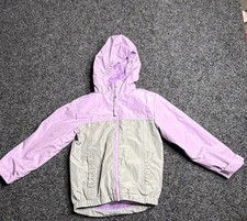 Eddie Bauer Hooded Colorblock Jacket Fleece Lined Full Zip Kids XS 5/6